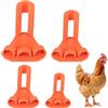 Fukaisu 4pz Stecche per Zampe di Pollame, Stecca Arancione Pollame con Benda per Piedi Rotte o Dita Arricciate in Polli Anatre e Tutte Le Fasi di Crescita(Stile Zampe Pollo)