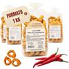 LA MADIA SALENTINA Tarallucci Salentini al peperoncino 1 Kg, Artigianali al Forno - Taralli Pugliesi Croccanti Tradizionali del Salento - Tarallini Snack Salato Tipico della Puglia (4x250g, peperoncino)