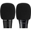Musiin Microphone Foam Windscreen Compatible with Shure SM48, SM86, PGA48, SM58LC, BETA58A, WA713 Handheld Vocal Microphone Antipop Foam Cover, Sponge Foam Filter, Mic Wind Cover (Black) 2 Pack