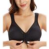 Lemorosy Reggiseno Minimizer Chiusura Anteriore Senza Ferretto(Nero,2D)