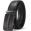 SENDEFN Cintura Uomo Pelle, Cintura Uomo con Cricchetto Automatica, Larghezza 35 mm, Trim Regolabile, Cinture da Uomo Adatto per Abbigliamento da Lavoro e Casual con Confezione Regalo