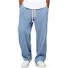 Generic Pantaloni da uomo con trama a nido d'ape, tinta unita, design a gamba larga, tessuto leggero, traspirante, per escursioni e uso quotidiano, elastico in vita