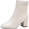 Dasongff Stivaletto Donna Tacco Stivali stringati Vassoio Tacco bloccato Ankle Boots