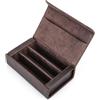 LSNNMU Custodia for occhiali da sole in pelle a 2/3/4 slot Scatola for donna for uomo for protettiva for Per Occhiali(Coffee-3slots)