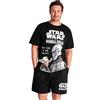 Disney Star Wars Pigiama Uomo Corto Morbido Traspirante Pigiami Uomo Estivi Set Baby Yoda Abbigliamento da Casa Regalo per Lui (S, Nero Baby Yoda)