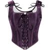 Scarlet Darkness Corsetto rinascimentale da donna, vintage, con lacci, in velluto