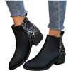 Dasongff Stivaletti Leopardo Moda Donna Punta Rotonda - Stivali alla Caviglia da Infilare Autunno - Chelsea Boots Ankle - Stivali Corti - Nuovo 2025 Stivali Casual Chic ed Elegante