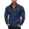 Generic Felpe da uomo con mezza cerniera in velluto a coste maglione in flanella pullover con zip maglioni a maniche lunghe camicie sportive da palestra top slim fit a righe testurizzate felpa da uomo