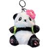 Generic Portachiavi a forma di panda, con ciondolo imbottito, catena a forma di animale dal design creativo, portachiavi peluche con dettagli carini, adorabile ciondolo a forma di panda con portachiavi