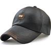 Roffatide Uomo PU Pelle Sintetica Cappellino da Baseball Polo Cappello Berretto Autunno e Inverno