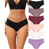 ALL OF SHE Confezione da 6 Slip da Donna Senza Cuciture con Bordi ondulati Intimo Femminile Senza Cuciture con Bordi ondulati Multipack S-XL,S
