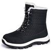 Dasongff Stivali Donna Inverno Impermeabile Stivali da Neve Caldo e Resistente all'acqua Scarpe da Trekking Donna Snow Boots, Nero , 39 EU