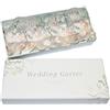 Widdle Gifts Giarrettiera nuziale in confezione regalo per sposa in tulle con design floreale selvatico ricamato - 4277, bianco, Classic