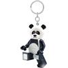 IQ LEGO Minifigures Portachiavi Light - Panda Guy (KE195H), figura extra large alta 7,6 cm, ciondolo borsa con luce LED