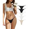 Avondii Perizomi G String da Donna in Cotone, Biancheria Intima Sexy, Slip Invisibili Senza Cuciture per Donne, Biancheria Intima Traspirante, Confezione da 5, B-multicolore., XL