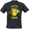 Pokémon Pikachu Uomo T-Shirt Nero XXL 100% Cotone Regular