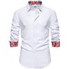 Allthemen Camicie Oxford Uomo Business Slim Fit Shirt Button-Down Casual Tinta Unita Tops Risvolto Classico Bianco S