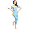 TianMaiGeLun Nuovo Costume da Bagno Musulmano Costume Islamico da Donna a Manica Corta Modest Swimwear Beachwear Burkini Muslim Swimsuit (Cielo Blu, L)