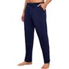 Litherday Pantalone Da Pigiama Uomo Cotone Lungo Tinta Unita Tasche Casa | Cotone Elasticizzato, Tinta Unita Con Tasche Laterali E Coulisse, Vita Comoda Per Dormire Casa Relax Tempo Libero