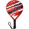 FytStycale Training Tennis Racket Racchetta Padel Allenamento Pratica Gioco Materiale EVA con 48 Fori Ventilati Presa Comoda, Rosso, Blu, Bianco