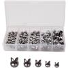 SEIWEI Kit di pesi da pesca per piombini da pesca, 100 pezzi, 5 misure, rimovibili, rotondi, con scatola portaoggetti, per pesca in acqua salata, acqua dolce, in mare, 0,5/0,8/1/1,5/2 g