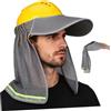 Yardwe Copricapo Parasole per Casco di Sicurezza con Visiera Larga in Poliestere Traspirante, Protezione Solare e Atmosfera Estiva per Lavori All'aperto e Cantieri