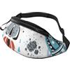 kkvhhyuo Marsupio a tracolla regolabile con stampa di stelle filanti color champagne dorato per sport, viaggi, vacanze, per uomo e donna, Razzi cartoni animati, One Size, Organizer per borse