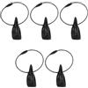 Toyvian 5 Pezzi Clip per Disco Sportivo Nero in Metallo e Plastica, Resistente alle Intemperie di Ridotto, con Installazione Rapida per attività All'aperto