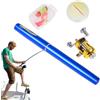 Generico Combinazione canna da pesca e mulinello con penna, canna da pesca con penna | Combo penna e mulinello Mini viaggio tascabile portatile compatto e legge