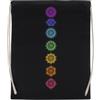 Jinbetee 7 Chakra Cosmico Energia Centri Borsa Da Palestra Nera Borsa Sportiva Con Coulisse Riutilizzabile In Cotone Black Gym Bag Cotton Reusable Drawstring Sport Bag