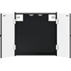 vidaXL Armadietto per bersaglio Ede, nero, 52,5 x 10,5 x 53,5 cm, moderno, resistente all'umidità, salvaspazio, per giochi al chiuso, elegante organizer con porta girevole