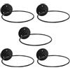 IWOWHERO Supporto per Pallone da Parete in Ferro Nero 5 Pezzi | Pallavolo e Palla Esercizio, Display e Storage, Adatto a Banconi Centro Commerciale e Ripostigli