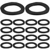ULTECHNOVO 50 Pezzi Guarnizioni in Gomma Accessori per Allenamento Fitness, Design Versatile e Resistente, Colore Nero, Facile da Usare per Barra Bilanciere e Manubri