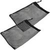 WRITWAA 2 Pezzi Borsa da Golf in Rete Nera Design a Sacchetto a Cordoncino, Realizzata in Nylon Resistente e Traspirante un Facile Trasporto delle Palline da Golf in Atmosfera Estiva