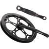 MINAOLULUS Guarnitura Bici Mono Marcia in Ferro Nero Resistente all'Usura Corona 52 Denti e Pedivella 170mm per Accessori Bici di Ricambio