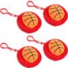 Cabilock Portafoglio Carino a Forma di Pallone da Basket in Peluche Rosso, Portamonete Compatto e Versatile per Auricolari e Piccoli Oggetti, per Viaggi e Attività in Movimento, Confezione