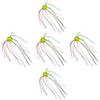 ZMdooreasy Esche da pesca morbide da 14 mm per esche a forma di polpo, 5 pezzi, luce morbida (luminosa, 16 mm)