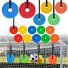 SHUIYUE 16 Pezzi Football Goal Target con Cinture Regolabili Bersagli | 10/15/19cm Cinesini per Allenamento Calcio per Porta Calcio Obiettivo Attrezzi Allenamento Portiere per Calcio