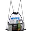Generico Borsa con Cordino | Borse Tracolla Trasparenti in PVC - Borsa Sportiva Multifunzione Uomo Donna Bambini Palestra Nuoto Spiaggia Viaggi Outdoor