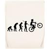Jinbetee Evoluzione Mtb Borsa da palestra beige Borsa sportiva riutilizzabile in cotone Beige Gym Bag Cotton Reusable Sport Sack