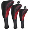 rockible Copritesta da Golf Set Copricapo Mazza Driver Legno Copriclubs Protezione Accessori Organizzati Scorrimento tra i Colpi Adatto a Campo Pratica Gara Allenamento
