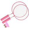 AMONIDA Set di Racchette da Badminton per Bambini Dotato di Morbida Impugnatura Antiscivolo e Telaio in Lega Resistente per il Gioco Attivo 2 Racchette 2 Palline (PINK)