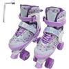 lvifloae Pattini a rotelle Regolabili per Bambini in 4 Misure con Ruote Illuminate, Cuscinetti ABEC a Conchiglia di Pesce Triplo Supporto alla Caviglia, Pattini a Rotelle per (M)