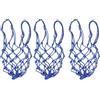 PERSELOSO Borsa Rete Coulisse per Palloni, 3 Pezzi, Blu in Nylon | Basket e Calcio, Uso in Aziende e Scuole, Facile da Trasportare, Struttura