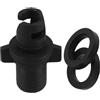 NULYLU Connettore Valvola Aria Kayak Nero in Plastica per Gonfiaggio | Adattatore per Valvola Gonfiabile, Guarnizioni in Gomma Anti-perdita e Tappo Inclusi, Accessorio per Acqua