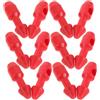 UKCOCO 12 Pezzi Spearfishing Wishbones Band Inserts in Plastica Rossi, Accessori per Pesca Subacquea e Immersione,