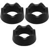 Toyvian Supporto per Pallone da Calcio e Basket in Plastico 3 Pezzi Nero Base Stabile, Design Elegante e Funzionalità Portatile per Casa e Palestra