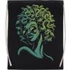 Jinbetee Funky Medusa Borsa Da Palestra Nera Borsa Sportiva Con Coulisse Riutilizzabile In Cotone Black Gym Bag Cotton Reusable Drawstring Sport Bag