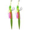 ZMdooreasy Acciaio al carbonio Jigging Hook 2PCS resistente ai raggi UV (3/0 # 2)