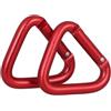 MINAOLULUS Moschettone 2 Pezzi Triangolare da Arrampicata in Lega di Alluminio | Colore Rosso, Buona Flessibilità e Funzione Anti-perdita, Formato Compatto per Accessori e Ganci